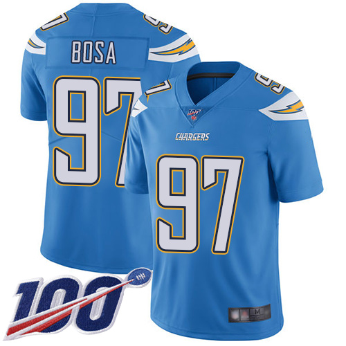 Nike Chargers #97 Joey Bosa Electric Blue Alternate Men's Stitched NFL 100th Season Vapor Limited Jersey