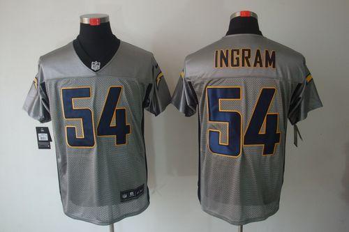 Nike Chargers #54 Melvin Ingram Grey Shadow Men's Stitched NFL Elite Jersey