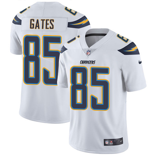 Nike Chargers #85 Antonio Gates White Men's Stitched NFL Vapor Untouchable Limited Jersey