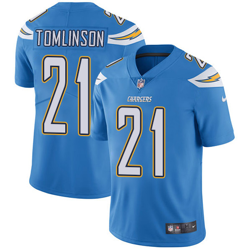 Nike Chargers #21 LaDainian Tomlinson Electric Blue Alternate Men's Stitched NFL Vapor Untouchable Limited Jersey