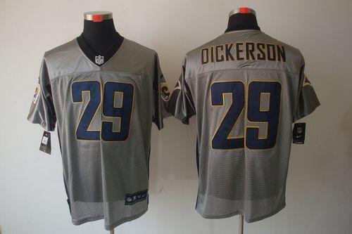 Nike Rams #29 Eric Dickerson Grey Shadow Men's Stitched NFL Elite Jersey