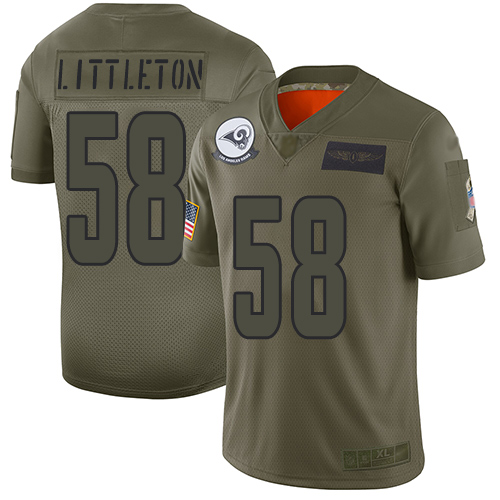 Nike Rams #58 Cory Littleton Camo Men's Stitched NFL Limited 2019 Salute To Service Jersey