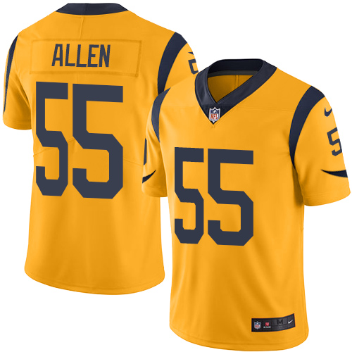 Nike Rams #55 Brian Allen Gold Men's Stitched NFL Limited Rush Jersey