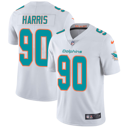 Nike Dolphins #90 Charles Harris White Men's Stitched NFL Vapor Untouchable Limited Jersey