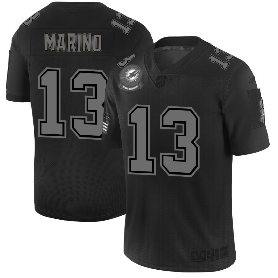 Miami Dolphins #13 Dan Marino Men's Nike Black 2019 Salute to Service Limited Stitched NFL Jersey