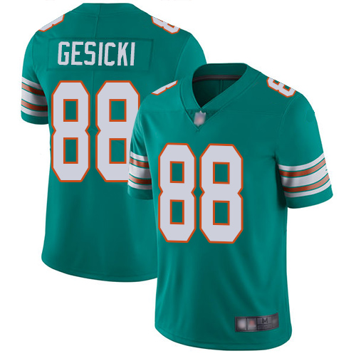 Nike Dolphins #88 Mike Gesicki Aqua Green Alternate Men's Stitched NFL Vapor Untouchable Limited Jersey