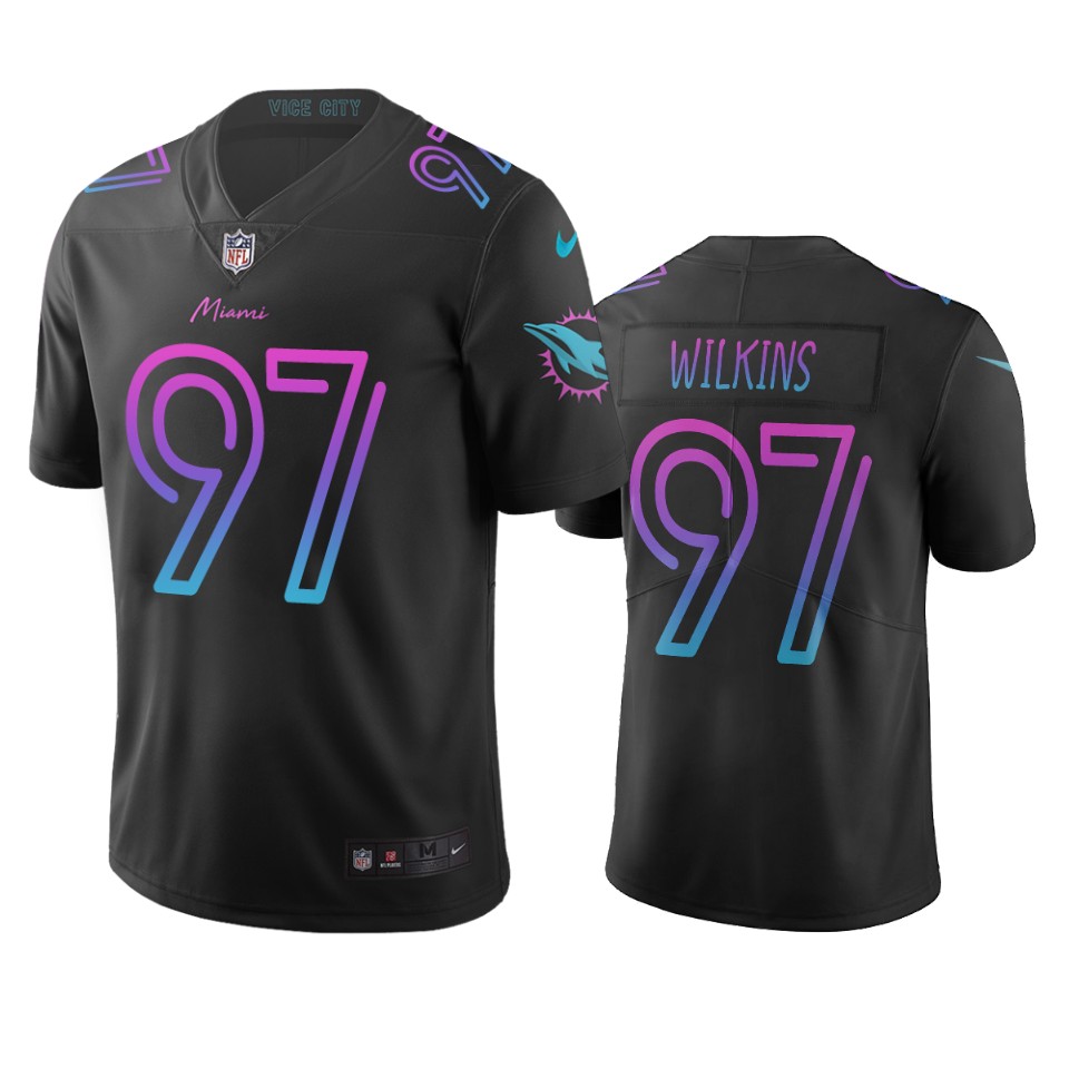 Miami Dolphins #97 Christian Wilkins Black Vapor Limited City Edition NFL Jersey