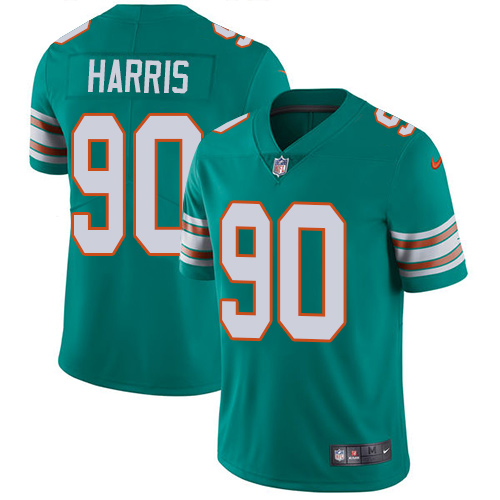 Nike Dolphins #90 Charles Harris Aqua Green Alternate Men's Stitched NFL Vapor Untouchable Limited Jersey