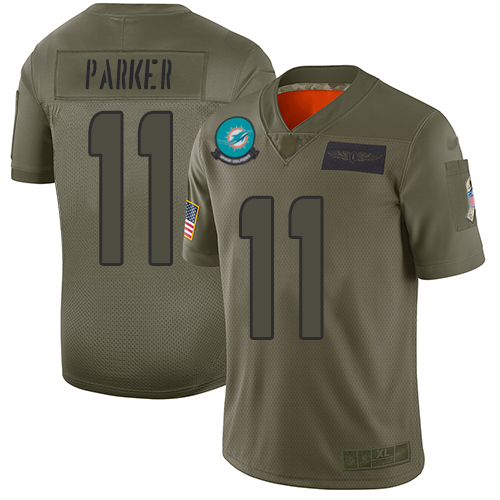 Nike Dolphins #11 DeVante Parker Camo Men's Stitched NFL Limited 2019 Salute To Service Jersey
