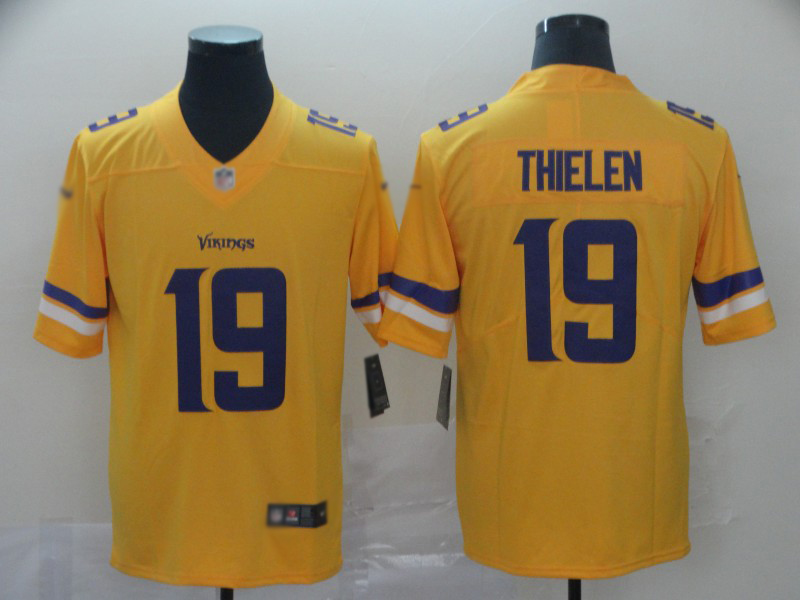 Nike Vikings #19 Adam Thielen Gold Men's Stitched NFL Limited Inverted Legend Jersey