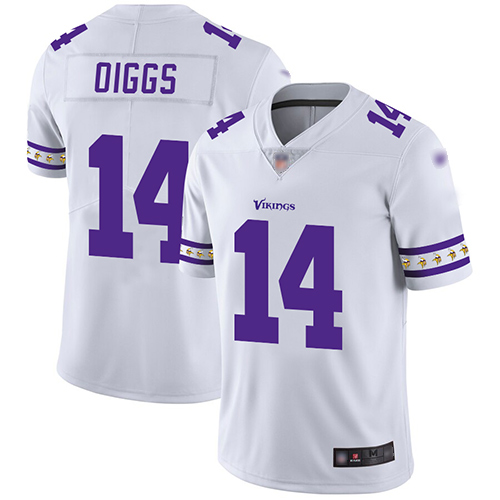 Nike Vikings #14 Stefon Diggs White Men's Stitched NFL Limited Team Logo Fashion Jersey