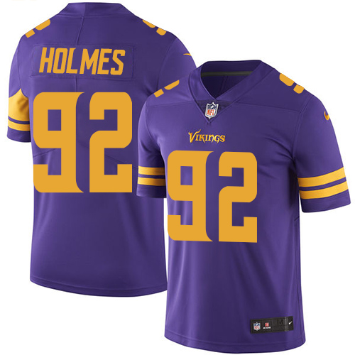 Nike Vikings #92 Jalyn Holmes Purple Men's Stitched NFL Limited Rush Jersey