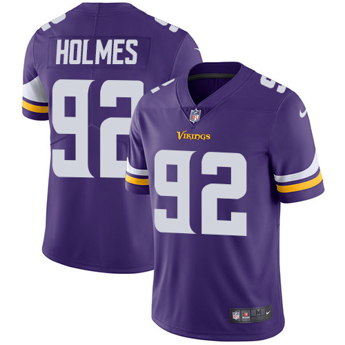 Nike Vikings #92 Jalyn Holmes Purple Team Color Men's Stitched NFL Vapor Untouchable Limited Jersey