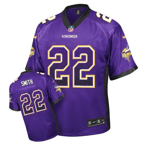 Nike Vikings #22 Harrison Smith Purple Team Color Men's Stitched NFL Elite Drift Fashion Jersey