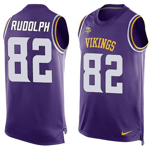 Nike Vikings #82 Kyle Rudolph Purple Team Color Men's Stitched NFL Limited Tank Top Jersey