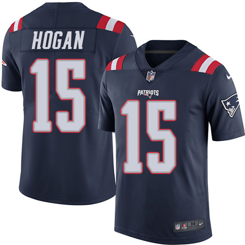 Nike Patriots #15 Chris Hogan Navy Blue Men's Stitched NFL Limited Rush Jersey