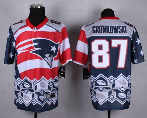 Nike Patriots #87 Rob Gronkowski Navy Blue Men's Stitched NFL Elite Noble Fashion Jersey
