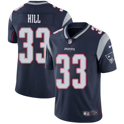 Nike Patriots #33 Jeremy Hill Navy Blue Team Color Men's Stitched NFL Vapor Untouchable Limited Jersey