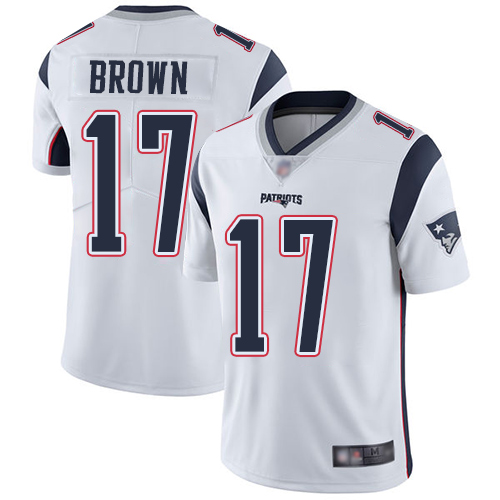 Nike Patriots #17 Antonio Brown White Men's Stitched NFL Vapor Untouchable Limited Jersey