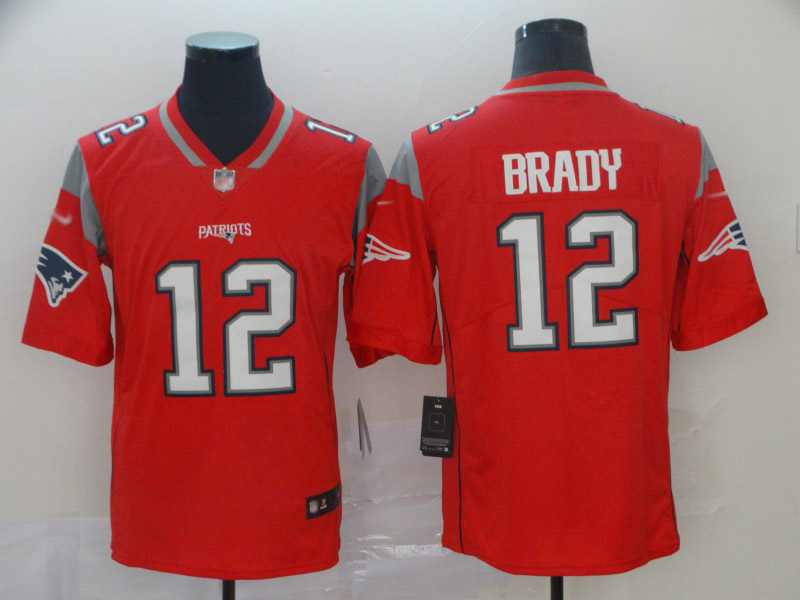 Nike Patriots #12 Tom Brady Red Men's Stitched NFL Limited Inverted Legend Jersey