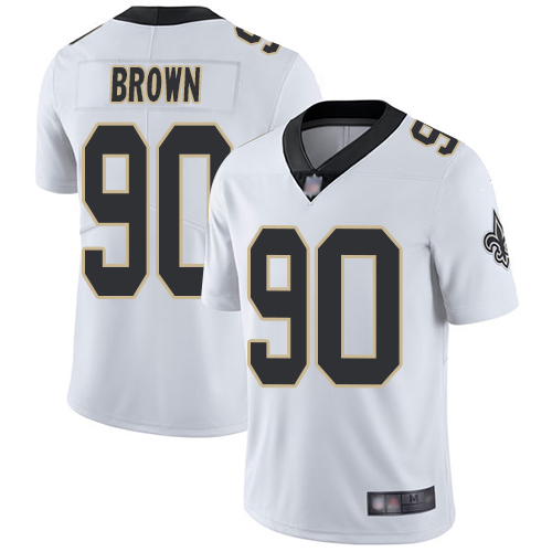 Nike Saints #90 Malcom Brown White Men's Stitched NFL Vapor Untouchable Limited Jersey