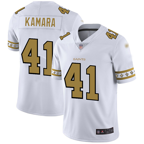 Nike Saints #41 Alvin Kamara White Men's Stitched NFL Limited Team Logo Fashion Jersey