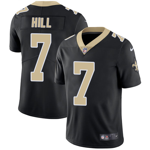 Nike Saints #7 Taysom Hill Black Team Color Men's Stitched NFL Vapor Untouchable Limited Jersey