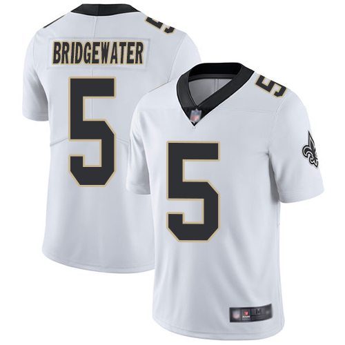 Nike Saints #5 Teddy Bridgewater White Men's Stitched NFL Vapor Untouchable Limited Jersey