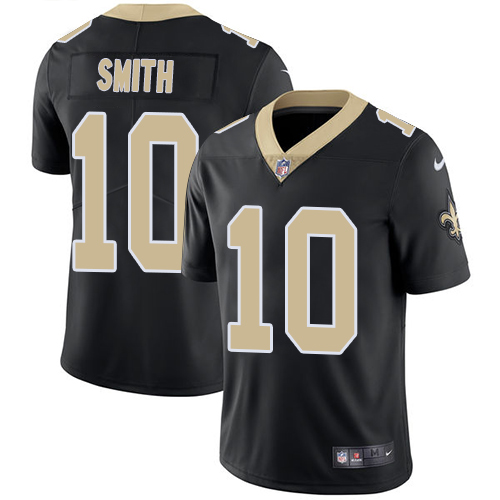 Nike Saints #10 Tre'Quan Smith Black Team Color Men's Stitched NFL Vapor Untouchable Limited Jersey