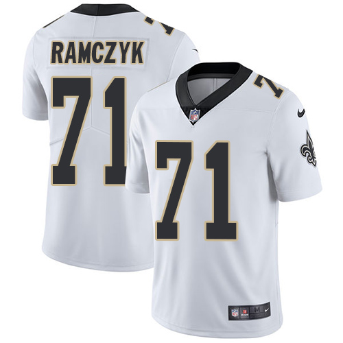 Nike Saints #71 Ryan Ramczyk White Men's Stitched NFL Vapor Untouchable Limited Jersey