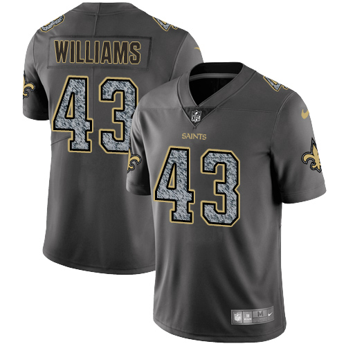 Nike Saints #43 Marcus Williams Gray Static Men's Stitched NFL Vapor Untouchable Limited Jersey