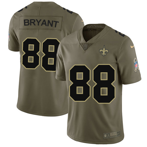 Nike Saints #88 Dez Bryant Olive Men's Stitched NFL Limited 2017 Salute To Service Jersey