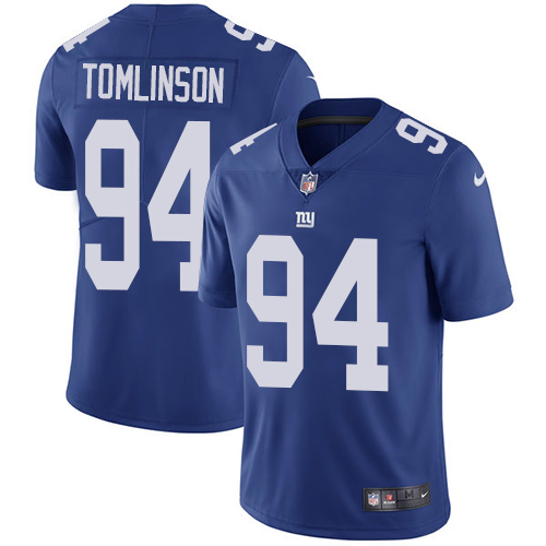 Nike Giants #94 Dalvin Tomlinson Royal Blue Team Color Men's Stitched NFL Vapor Untouchable Limited Jersey