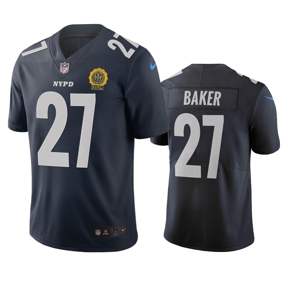 New York Giants #27 Deandre Baker Navy Vapor Limited City Edition NFL Jersey
