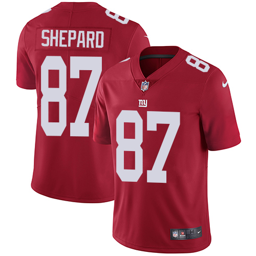 Nike Giants #87 Sterling Shepard Red Alternate Men's Stitched NFL Vapor Untouchable Limited Jersey