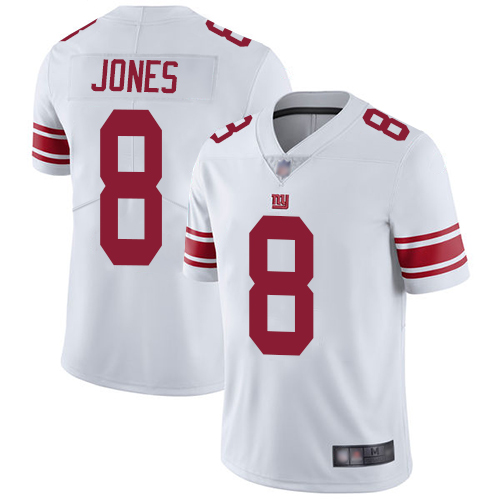 Nike Giants #8 Daniel Jones White Men's Stitched NFL Vapor Untouchable Limited Jersey