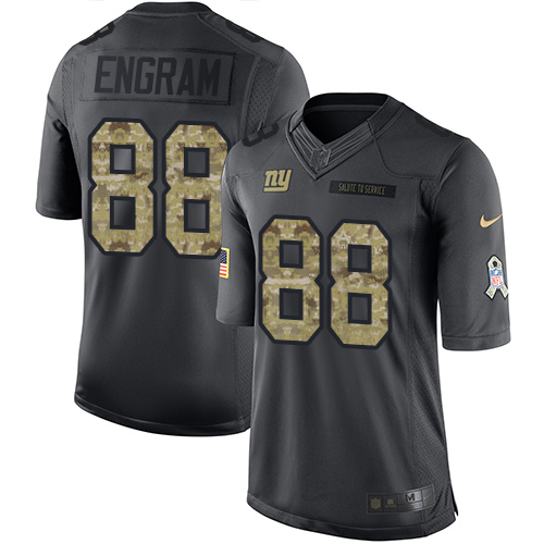 Nike Giants #88 Evan Engram Black Men's Stitched NFL Limited 2016 Salute to Service Jersey