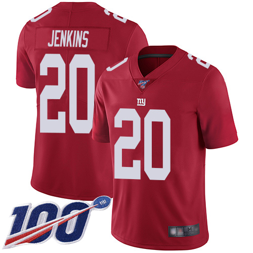 Nike Giants #20 Janoris Jenkins Red Men's Stitched NFL Limited Inverted Legend 100th Season Jersey