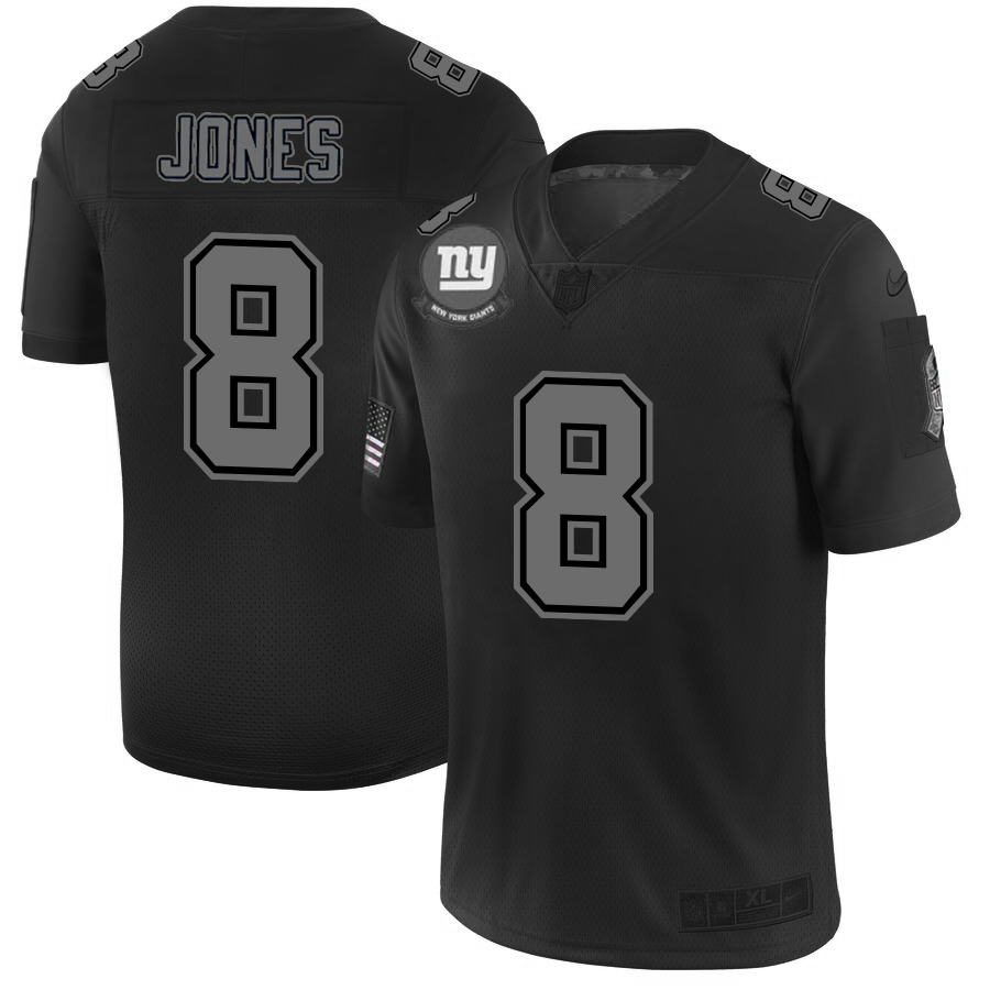 New York Giants #8 Daniel Jones Men's Nike Black 2019 Salute to Service Limited Stitched NFL Jersey