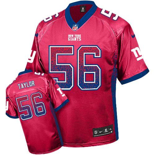 Nike Giants #56 Lawrence Taylor Red Alternate Men's Stitched NFL Elite Drift Fashion Jersey