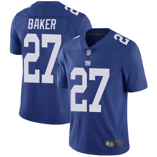 Nike Giants #27 Deandre Baker Royal Blue Team Color Men's Stitched NFL Vapor Untouchable Limited Jersey