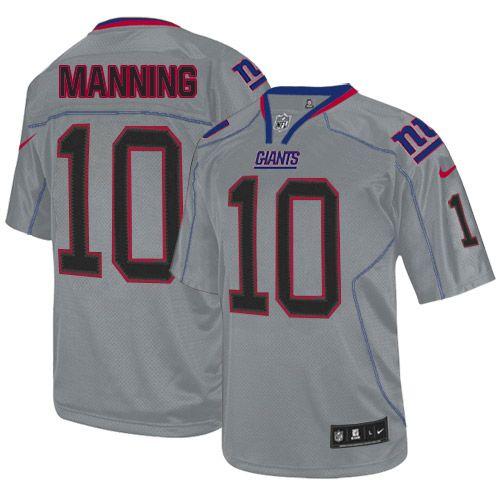 Nike Giants #10 Eli Manning Lights Out Grey Men's Stitched NFL Elite Jersey