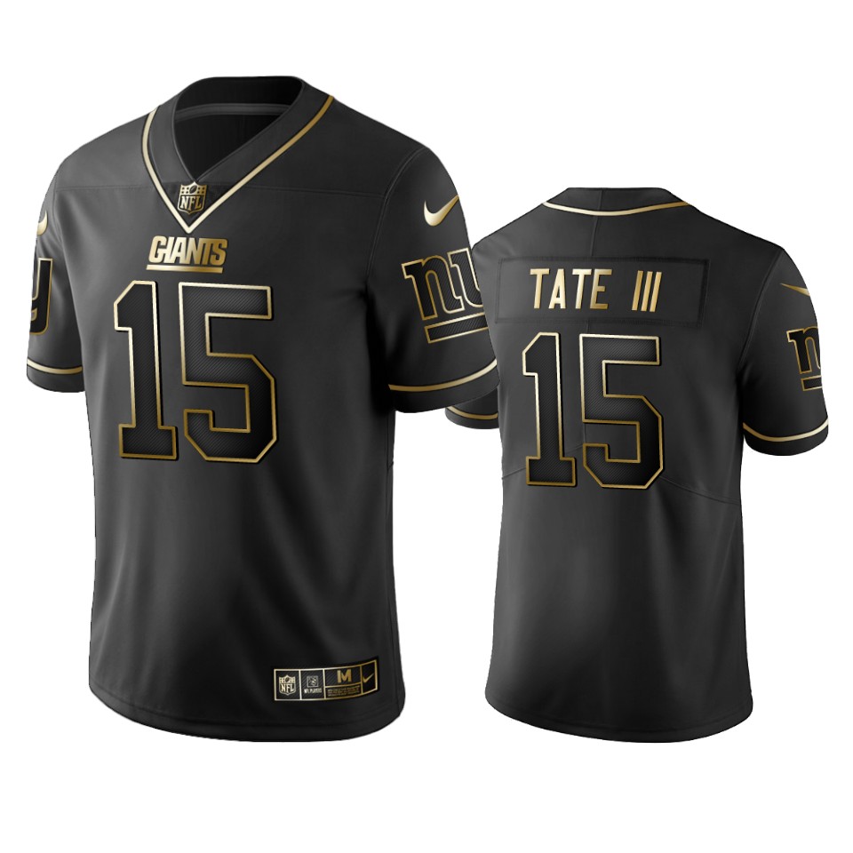 Nike Giants #15 Golden Tate III Black Golden Limited Edition Stitched NFL Jersey