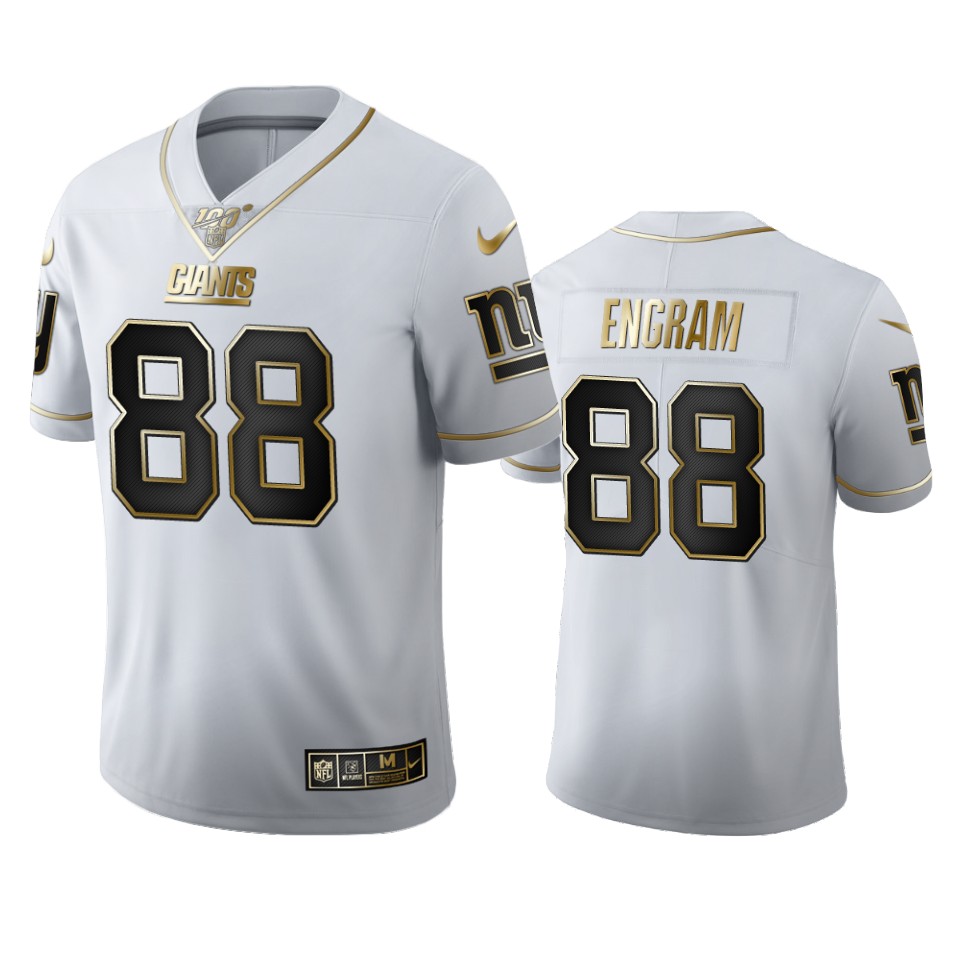New York Giants #88 Evan Engram Men's Nike White Golden Edition Vapor Limited NFL 100 Jersey