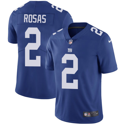 Nike Giants #2 Aldrick Rosas Royal Blue Team Color Men's Stitched NFL Vapor Untouchable Limited Jersey