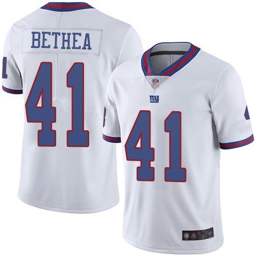 Nike Giants #41 Antoine Bethea White Men's Stitched NFL Limited Rush Jersey