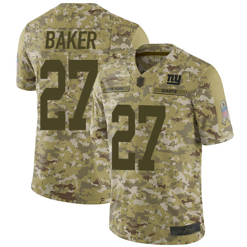 Nike Giants #27 Deandre Baker Camo Men's Stitched NFL Limited 2018 Salute To Service Jersey