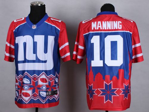 Nike Giants #10 Eli Manning Blue Men's Stitched NFL Elite Noble Fashion Jersey
