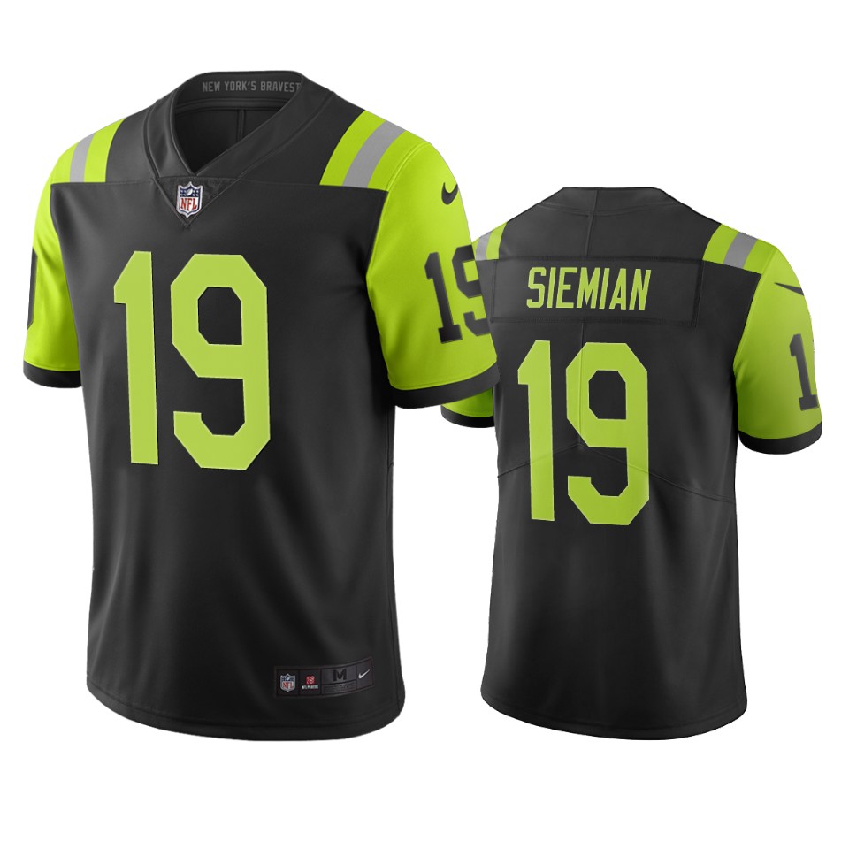 New York Jets #19 Trevor Siemian Black Green Vapor Limited City Edition NFL Jersey