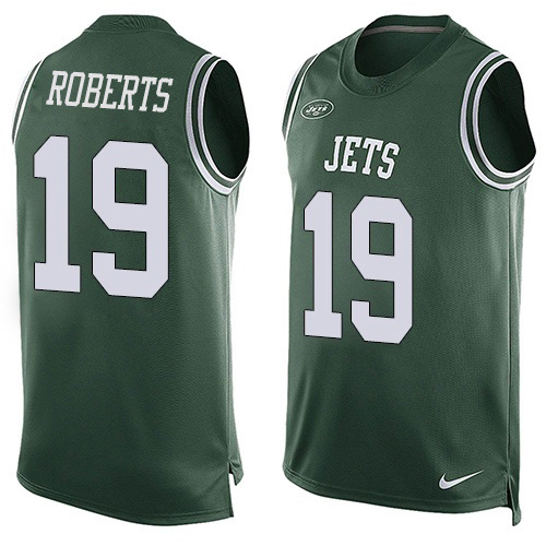 Nike Jets #19 Andre Roberts Green Team Color Men's Stitched NFL Limited Tank Top Jersey